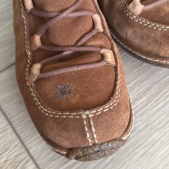 Y2K Timberland MOORELAND HOLLACE Women 7.5 Tall Lace Up Suede Leather Boots - Picture 8 of 12